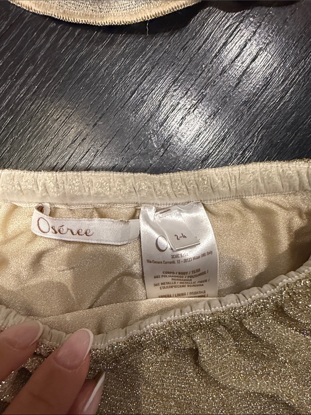 Oseree Kids Gold Ruffle Bikini Set - Picture 2 of 3